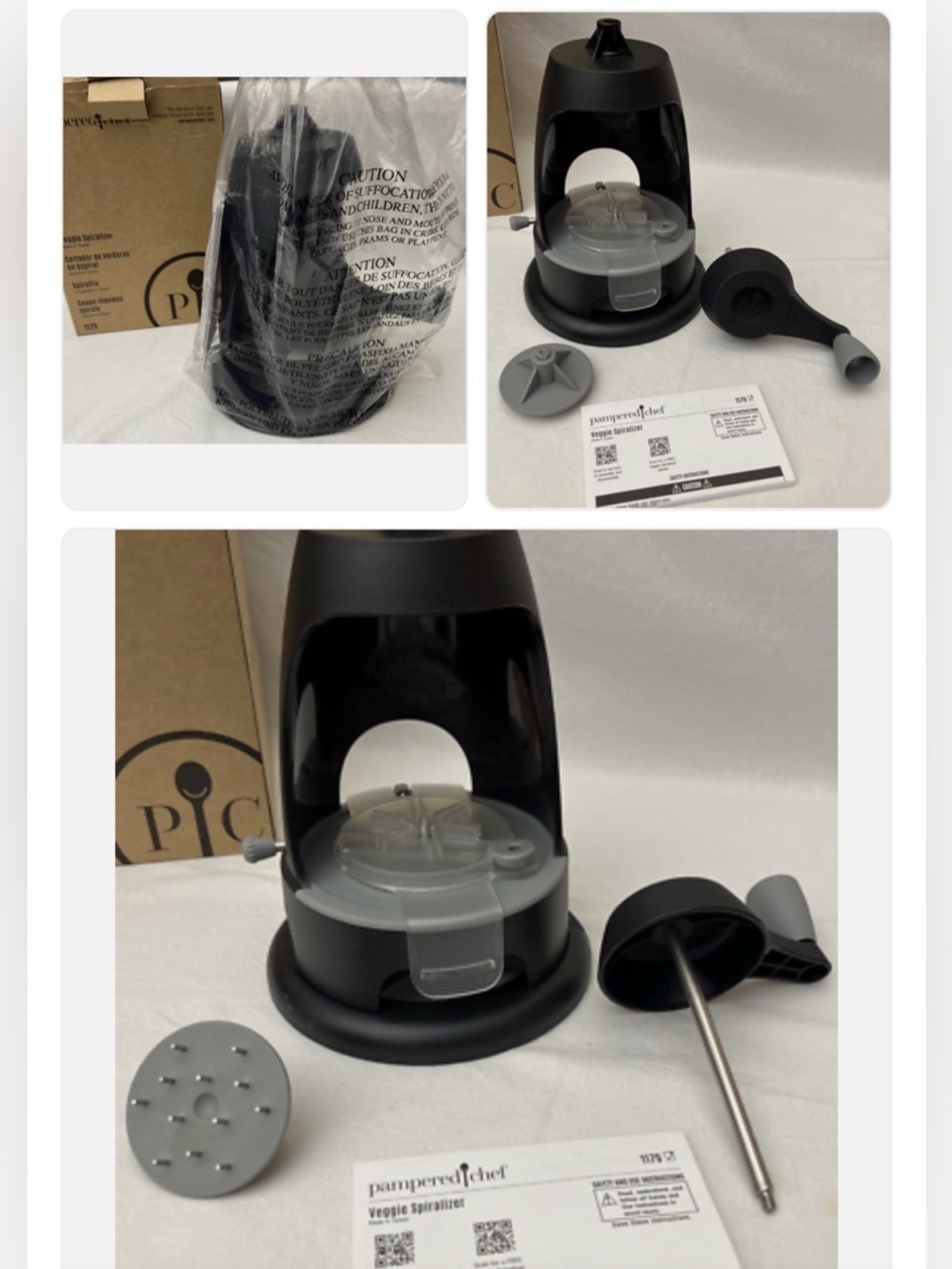 Pampered Chef Black Veggie Spiralizer Kit
NEW IN BOX - Picture 3 of 5
